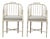 Pair of Baker Furniture Faux Bamboo Upholstered Armchairs in Soft White Finish For Sale