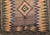 Antique Persian Qashqai Tribal Sofreh Kilim Rug, Handwoven Wool, Geometric Pattern, Brown, 4x4 For Sale In Chicago - Image 6 of 13