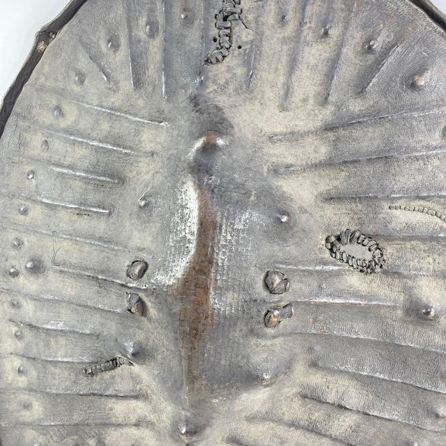 Gray Early 20th Century Amarro Arussi Leather Shield Ethiopia For Sale - Image 8 of 12
