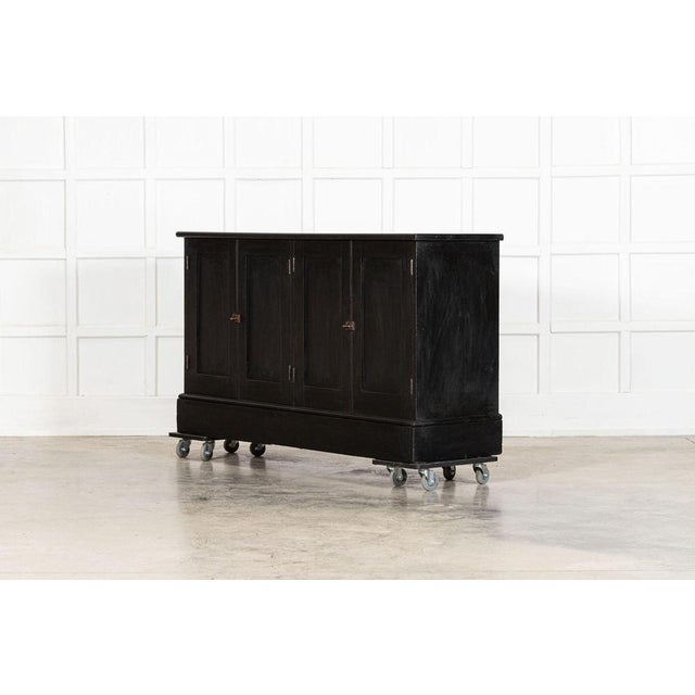 Late 19th Century 19th Century English Pine Ebonised Dresser Base, 1890s For Sale - Image 5 of 16