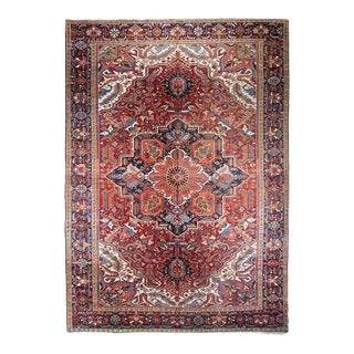 Antique Heriz Rug 9'6'' x 13'5'' For Sale