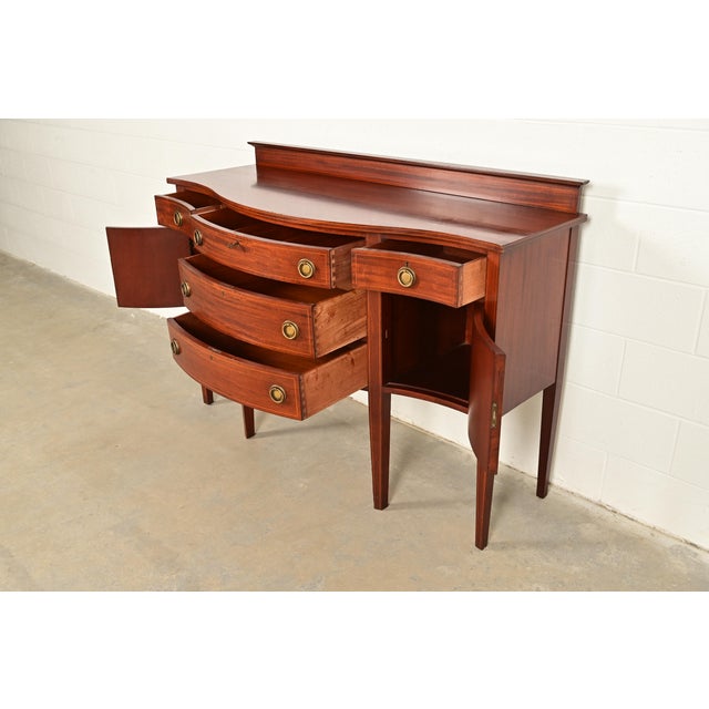 Baker Furniture Style Federal Inlaid Mahogany Sideboard Credenza For Sale In South Bend - Image 6 of 16