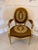 Large Vintage Louis XVI Style Giltwood Dining Chairs with Silk Damask Upholstery, 1940, Set of 42 For Sale - Image 15 of 18