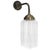 Mid-Century Modern Brass and Cast Iron Sconce in Clear Glass For Sale - Image 6 of 7