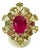 Bochic “Capri” Vintage Ruby, Yellow Sapphire & Amethyst Ring — 18K Gold & Silver For Sale