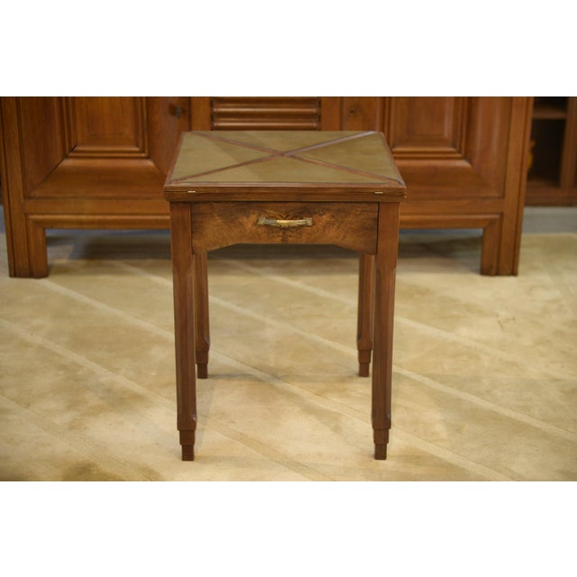 Art Deco Walnut Games Table, 1930s For Sale - Image 9 of 11
