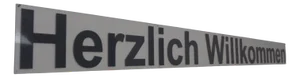 Large Acrylic Glass Sign Welcome, Germany, 1980s