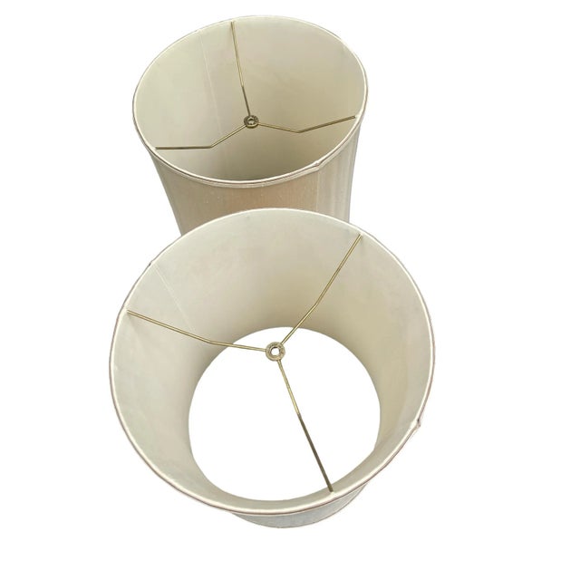 Mid Century Hollywood Regency Stiffel Ostrich Egg Lamps- a Pair For Sale - Image 9 of 12