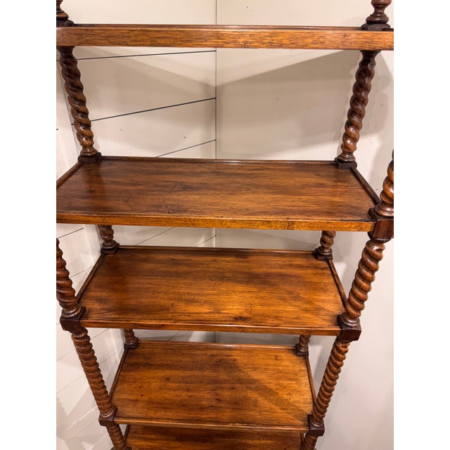 1970s Vintage English Bobbin Twist Book Shelve For Sale - Image 5 of 12