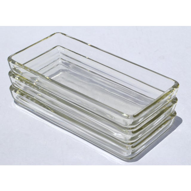 Mid-Century Modern 1970s Gucci Style Rectangular Murano Art Glass Serving Dish - Set of 3 For Sale - Image 3 of 12