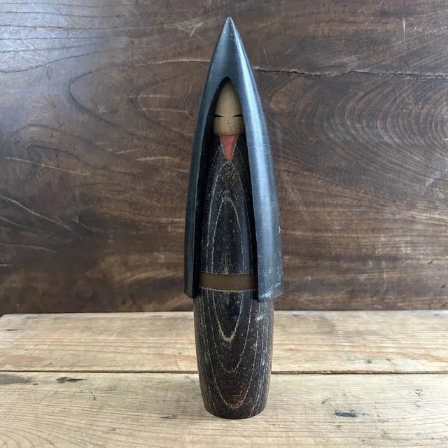 Fuyu No Shojo Winter Girl Sosaku Kokeshi by Shozan Shido, 1960s For Sale - Image 9 of 12