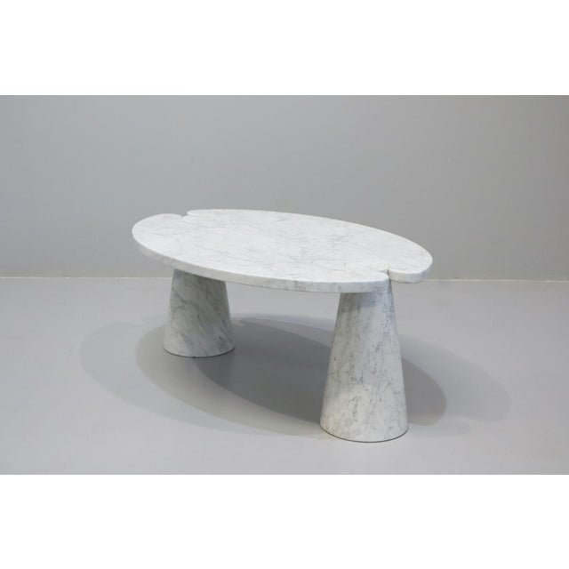 White Vintage Carrara Coffee Table by Angelo Mangiarotti, 1975 For Sale - Image 8 of 18