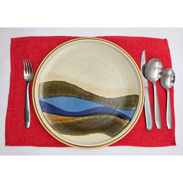 1970s Dansk Ritva Puotila Red Woven Linen Placemats, Set of 4 For Sale In Miami - Image 6 of 7