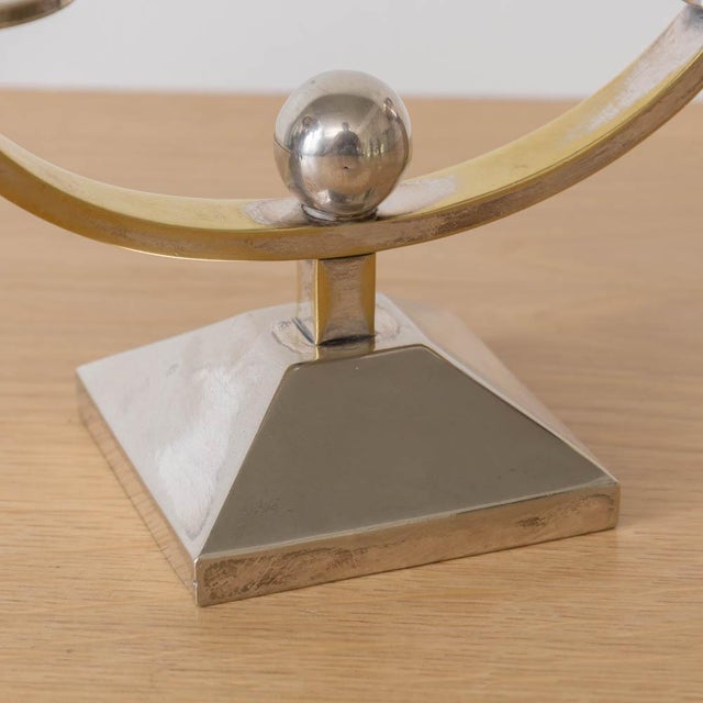Metal 1930s Pair of French Art Deco Candleholders For Sale - Image 7 of 12