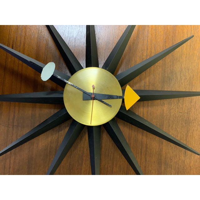 1950s Nelson Original Howard Miller Model 2202 Sunburst Clock