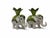 Chinoiserie Signed Vintage Scully & Scully Italian Ceramic Elephant Candlestick Holders - A Pair For Sale - Image 3 of 5