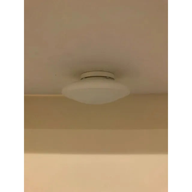 Late 20th Century Mid-Century Murano Wall Ceiling Lamp, Frosted White Glass For Sale - Image 5 of 11