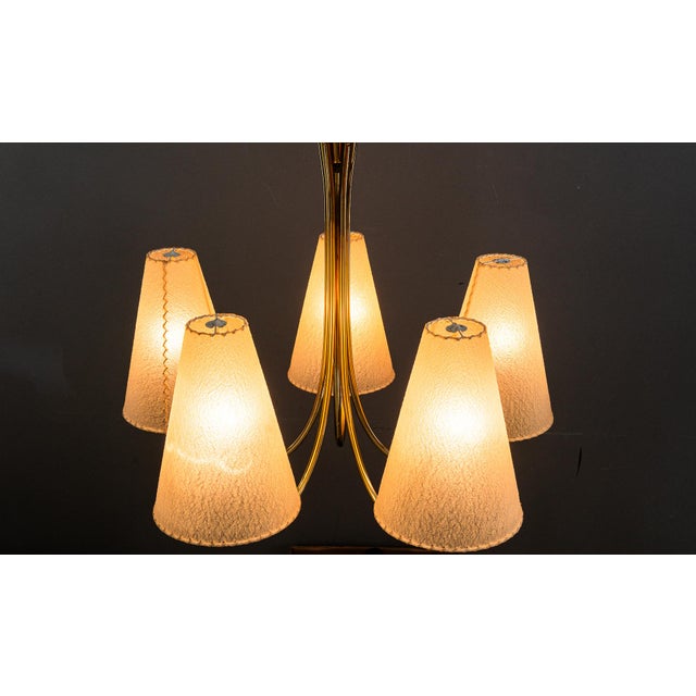 Vintage Chandelier with Original Shades by Rupert Nikoll, 1960s For Sale - Image 13 of 18