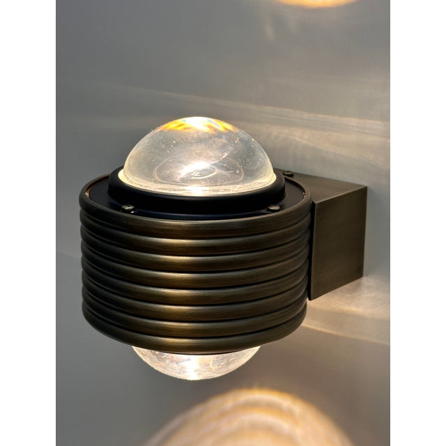 Bronze Newcombe Art Deco Brass Wall Sconce | Handcrafted by Özendeco For Sale - Image 8 of 8