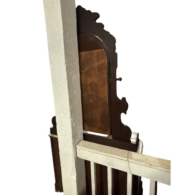 Early 20th Century Antique Victorian Walnut Marble Top Dresser With Tilting Mirror & Hand-Carved Acorn Pulls For Sale - Image 5 of 10
