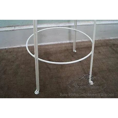 Paint Mid Century Modern Set of 3 Painted Metal Bar Stools For Sale - Image 7 of 13