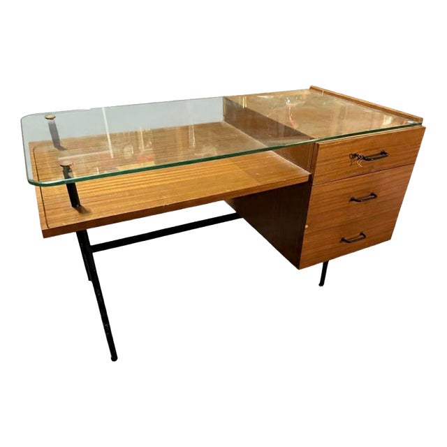 Vintage Desk in the style of Jacques Hitier, 1950s For Sale