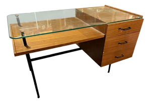 Vintage Desk in the style of Jacques Hitier, 1950s