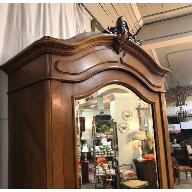 19th Century Antique French Louis XV Single Door Armoire For Sale - Image 11 of 11