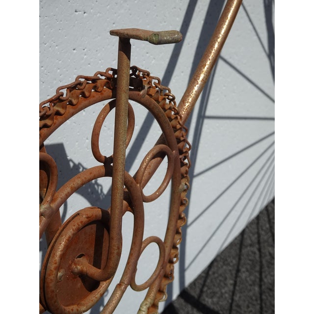 Vintage Rustic 1970's C Curtis Jere "Spinning Wheel" Bicyle Bike Wall Sculpture For Sale - Image 16 of 17