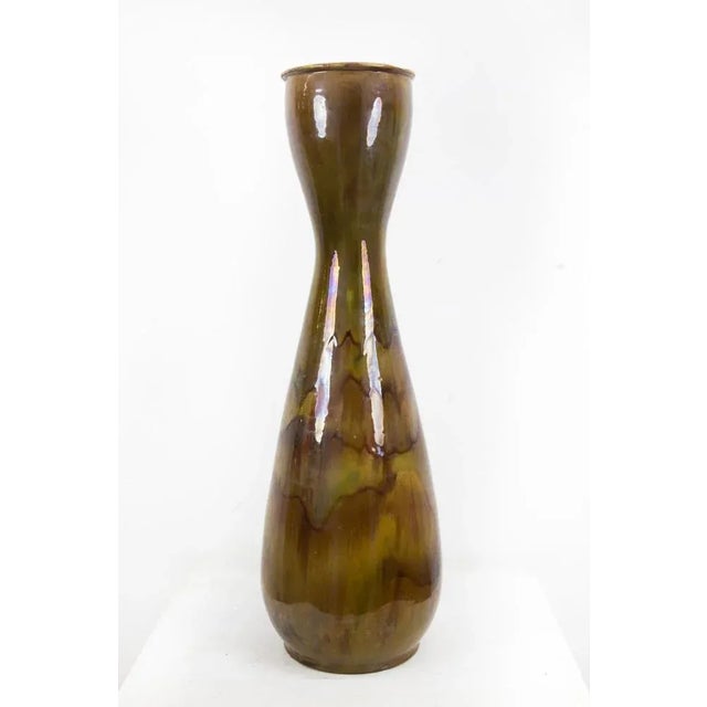 Vintage Iridescent Glazed Ceramic Vase, 1960s For Sale - Image 6 of 6