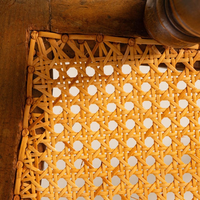 1900s French Louis XIII Wooden Armchairs With Cane Seats & Backs - A Pair For Sale - Image 14 of 18