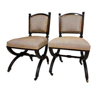 Antique Aesthetic Movement Chairs in the style of James Lamb of Manchester, 1876, Set of 2 For Sale