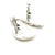 Silver 1990s Pair of Tiffany & Co Puffed Omega Back Wing Earrings Non Pierced Sterling Silver Estate For Sale - Image 8 of 8