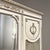 Ecru Antique Italian Neoclassical Painted Triple Armoire For Sale - Image 8 of 18