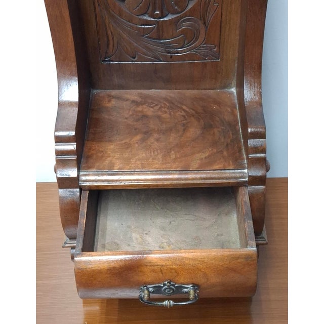 Late 19th Century Pair 19th Century Eastlake Style Carved Mahogany Diminutive Side Tables For Sale - Image 5 of 14