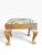 Antique Queen Anne Ottoman in Upholstery and Cabriole Legs by William Morriss, 1890s For Sale - Image 3 of 10