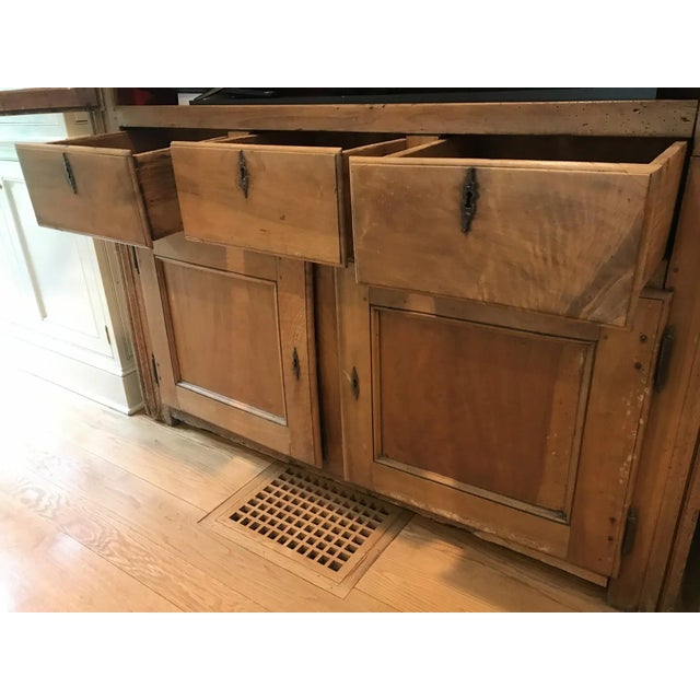 Early 19th Century Antique Two Part French Pine Cupboard Storage Cabinet For Sale - Image 9 of 12