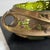 Vintage Art Nouveau Centerpiece Bowl With Green Glass Insert and Flowing Lines & Ginkgo Leaf Motifs 18.75"x9.5"x4.25" For Sale - Image 4 of 13