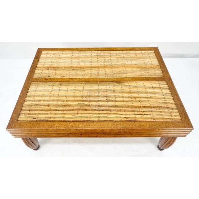 Wood Heavy Solid Angelica Wood Rattan Pull Out Shelves Bowling Pins Shape Legs Mint For Sale - Image 7 of 11