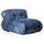 Soriana Denim Crafted Armchair by Afra and Tobia Scarpa for Cassina For Sale - Image 9 of 9