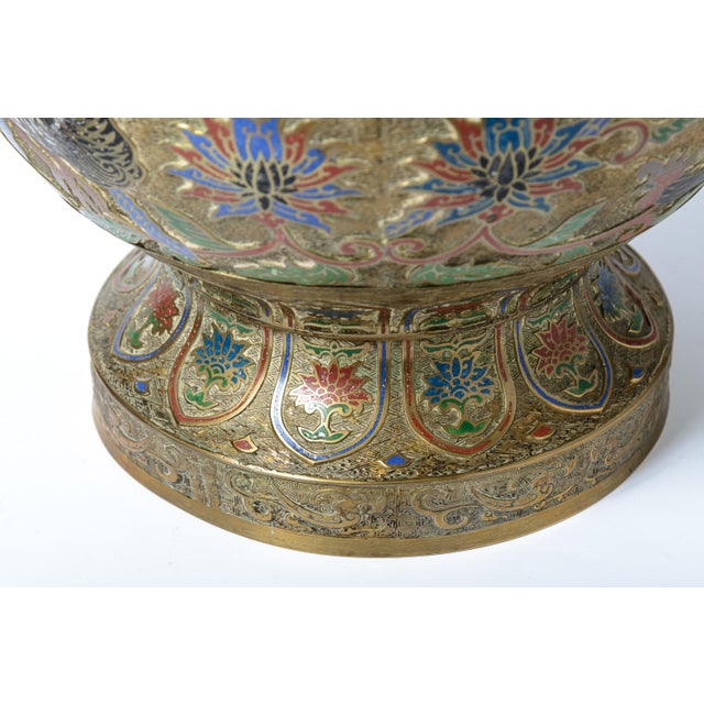Bronze Urn With Cloisonne For Sale - Image 13 of 14