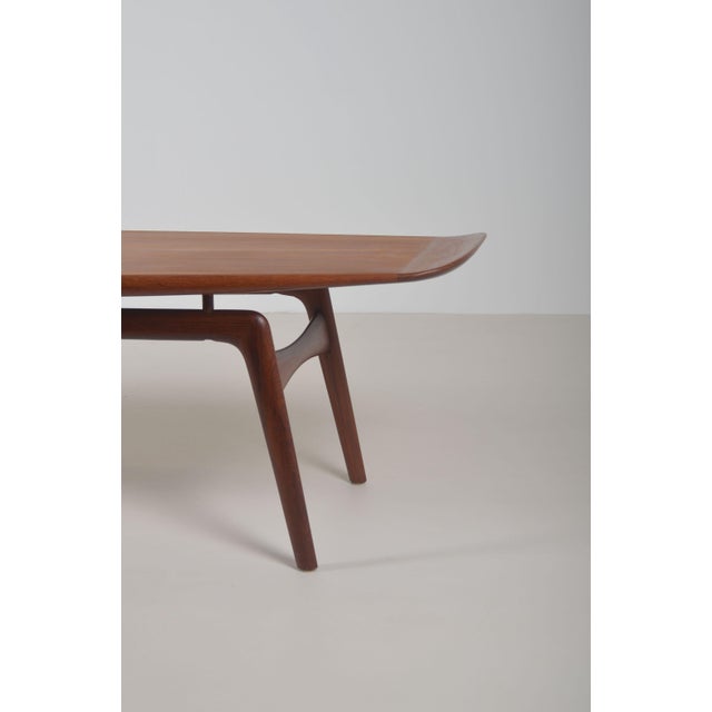 Danish Surfboard Coffee Table by Arne Hovmand Olsen for Mogens Kold, 1950s For Sale - Image 6 of 8
