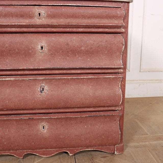Danish Painted Commode with Four Drawers For Sale - Image 5 of 10