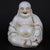 Chinese Chinese Vintage Ceramic Buddhist Sculpture,Hand Carved White Glaze Porcelain Statue of Maitreya Buddha For Sale - Image 3 of 8