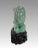 Contemporary Chinese Natural Green Jade Carving of Auspicious Peach With Playful Monkeys on Custom Stand For Sale - Image 3 of 11