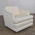 Mid-Century Modern Off White Tone on Tone Stripe Lounge Chair on Rolling Casters For Sale - Image 13 of 13