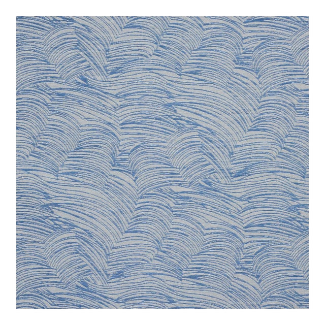 Sample - Schumacher Jete Wallpaper in Blue For Sale