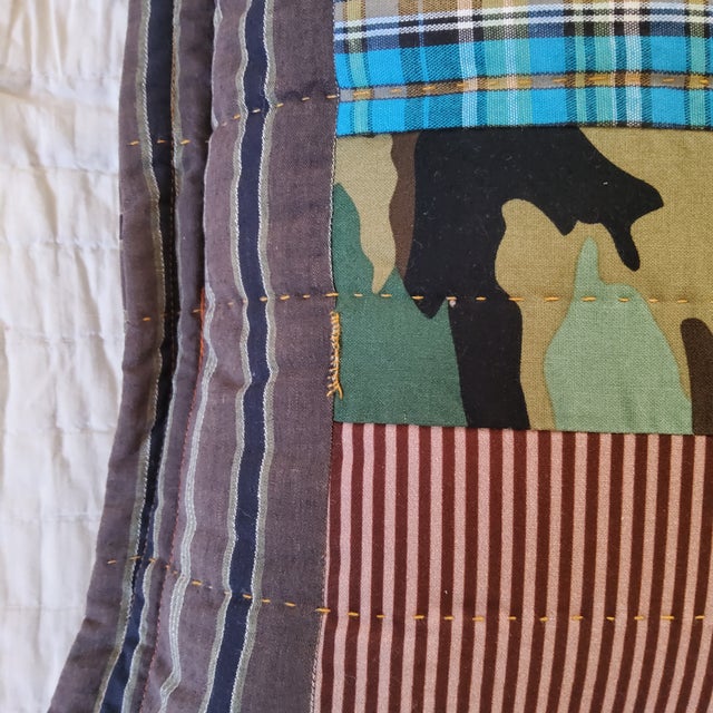 One of a kind scrappy quilt cottagecore pillow, carefully designed and stitched in Las Cruces New Mexico with vintage and...