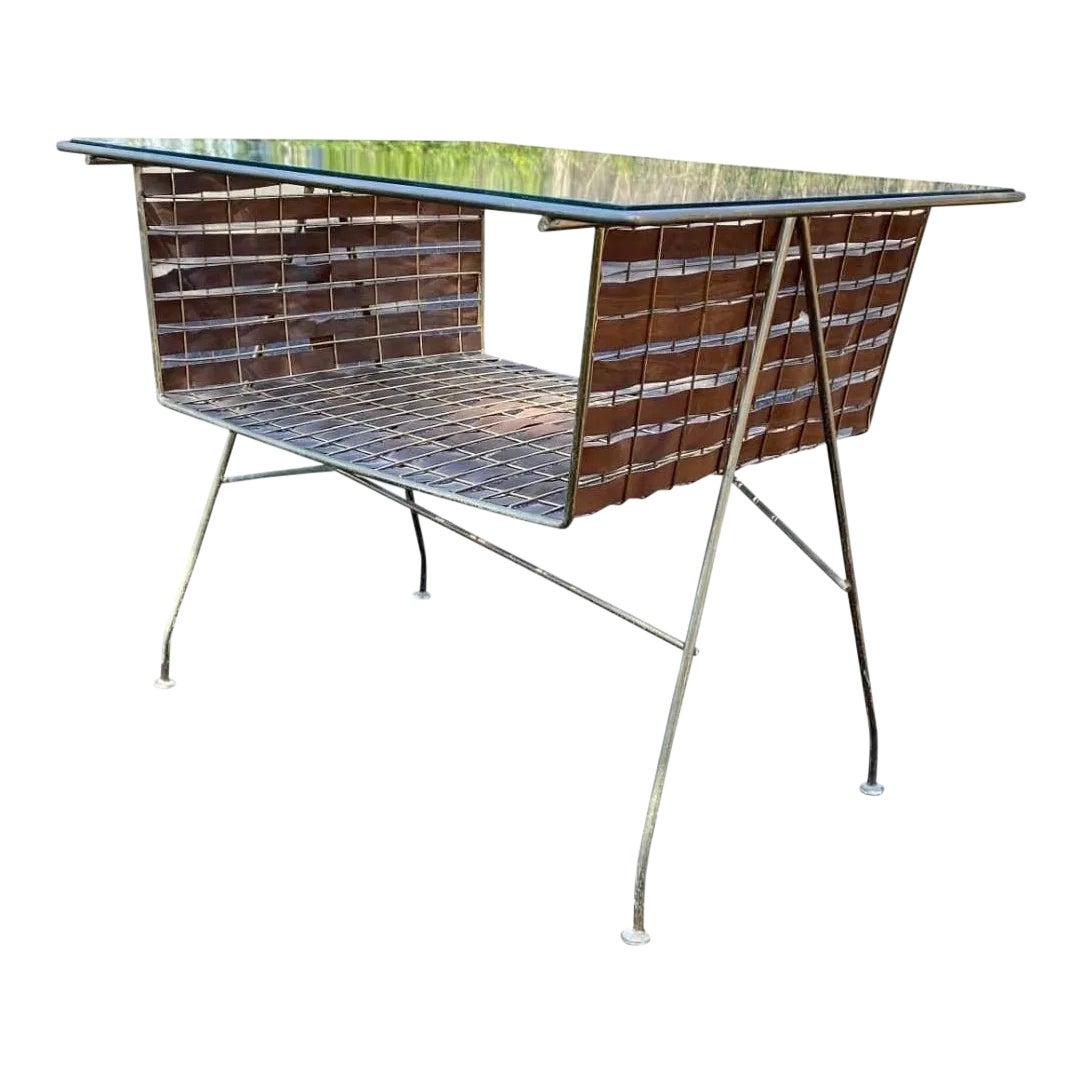 Tony Paul Designs Interlace Collection Glass Top Magazine Table Chairish