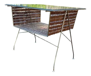 Tony Paul Designs Interlace Collection Glass Top Magazine Table